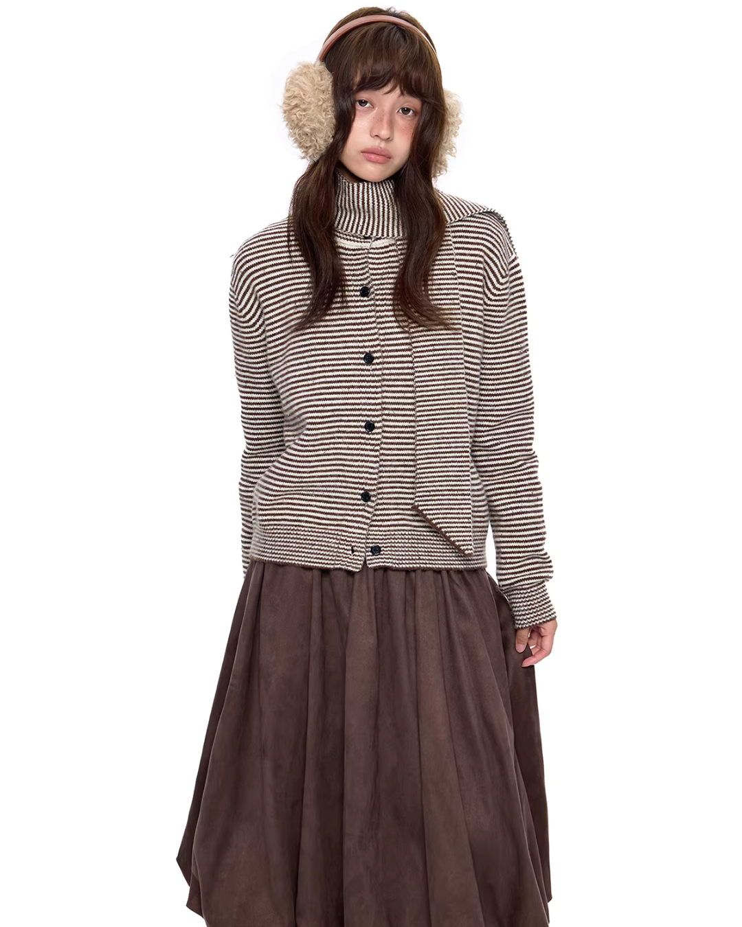 Dot Polar Fleece Knit Cardigan EZK0099