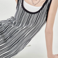 Striped Knitted Slip Dress LLA0105