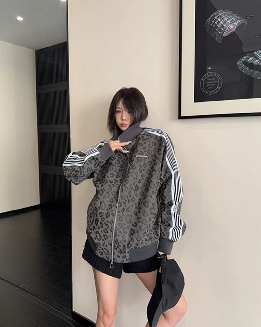 Sideline Leopard Track Jacket YLS1050