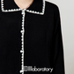 Slim Fit Knit Cardigan / Polka Dot Mini Skirt LLA0548