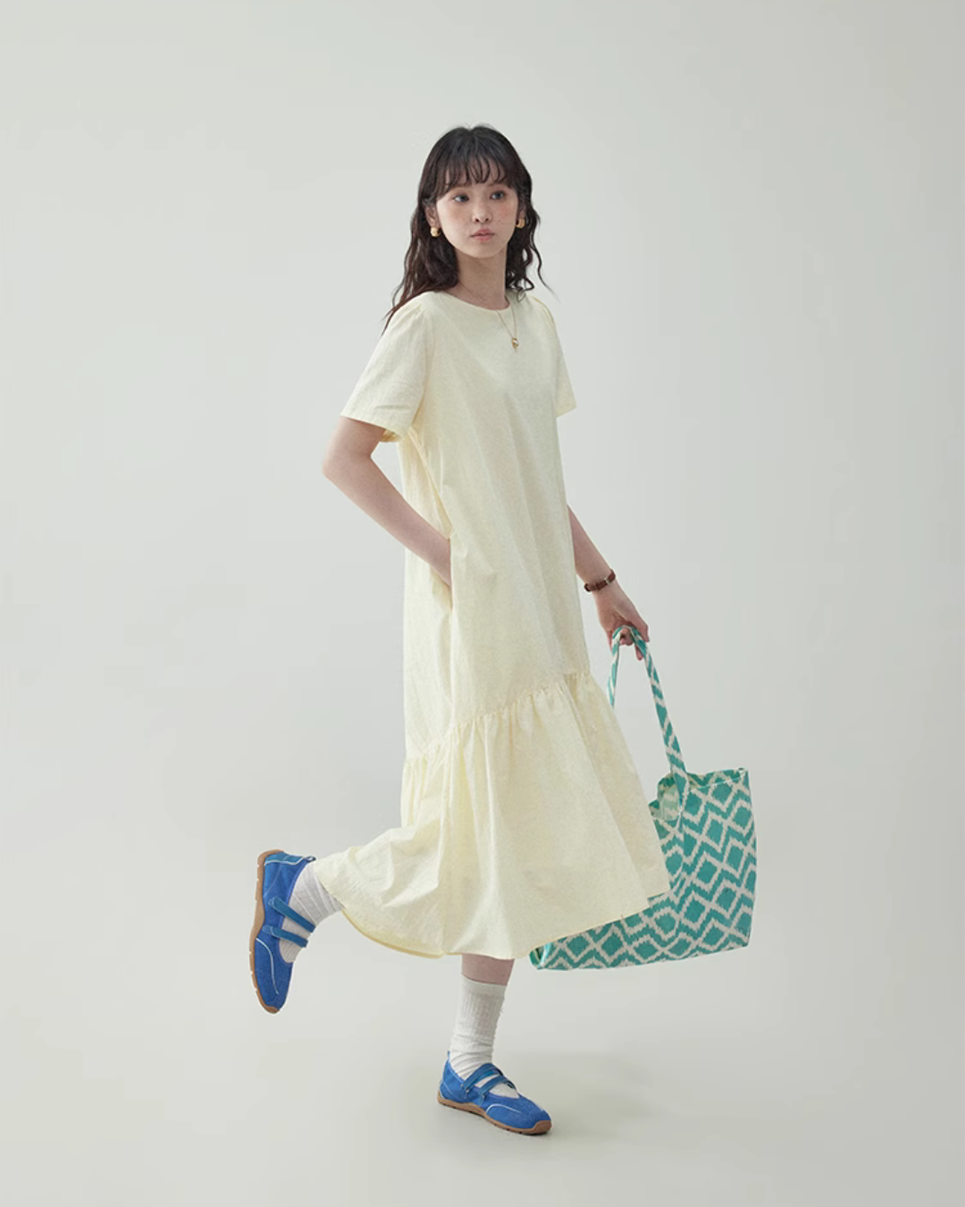 Round Neck Flare Long Dress AMU0030