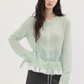 Round Neck Frill Flare Cardigan CHS0009