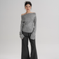 Off-Shoulder Long Sleeve Top SRS0354
