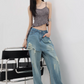 Faux Skirt Denim Pants KNH0012