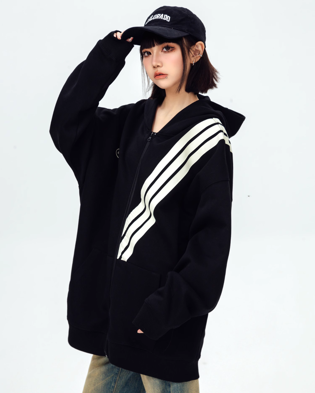 Sideline Design Zip Hoodie AXN0006