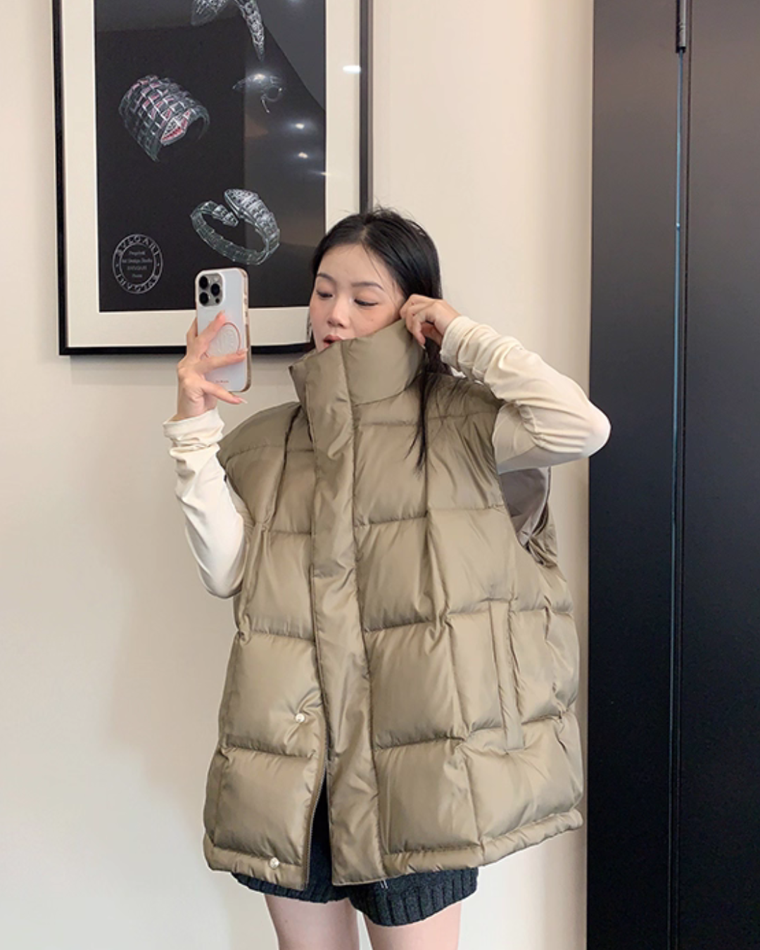 Stand Collar Down Vest YLS1006