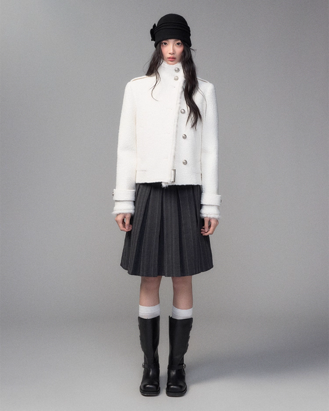 Stand Collar Wool Coat TRK0007