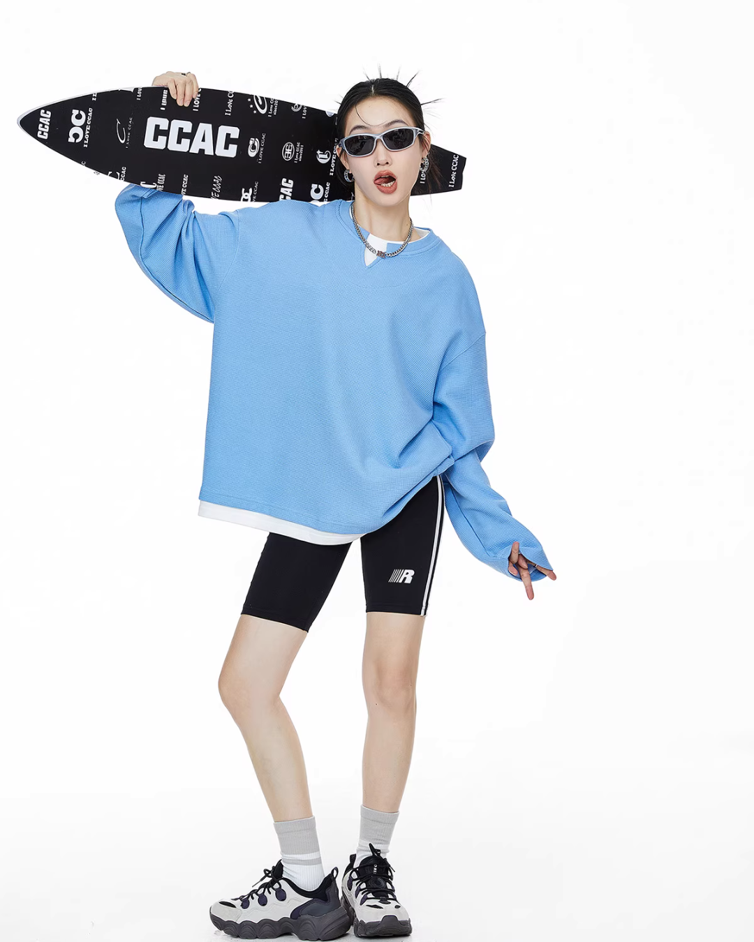 Henry Neck Long Sleeve Top ICM0078