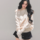 Dolman Sleeve Boat Neck Knit LAS0044