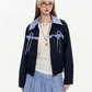 Retro Check Patchwork Jacket / A-Line Skirt MDB0011