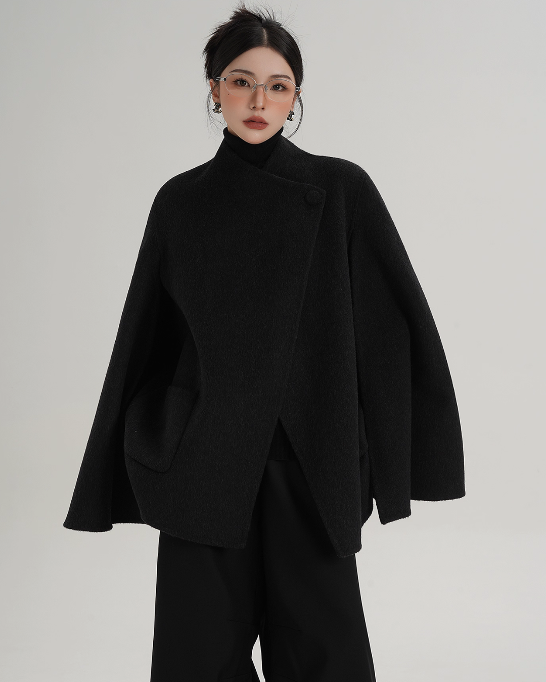 Wool Poncho Coat SRS0371