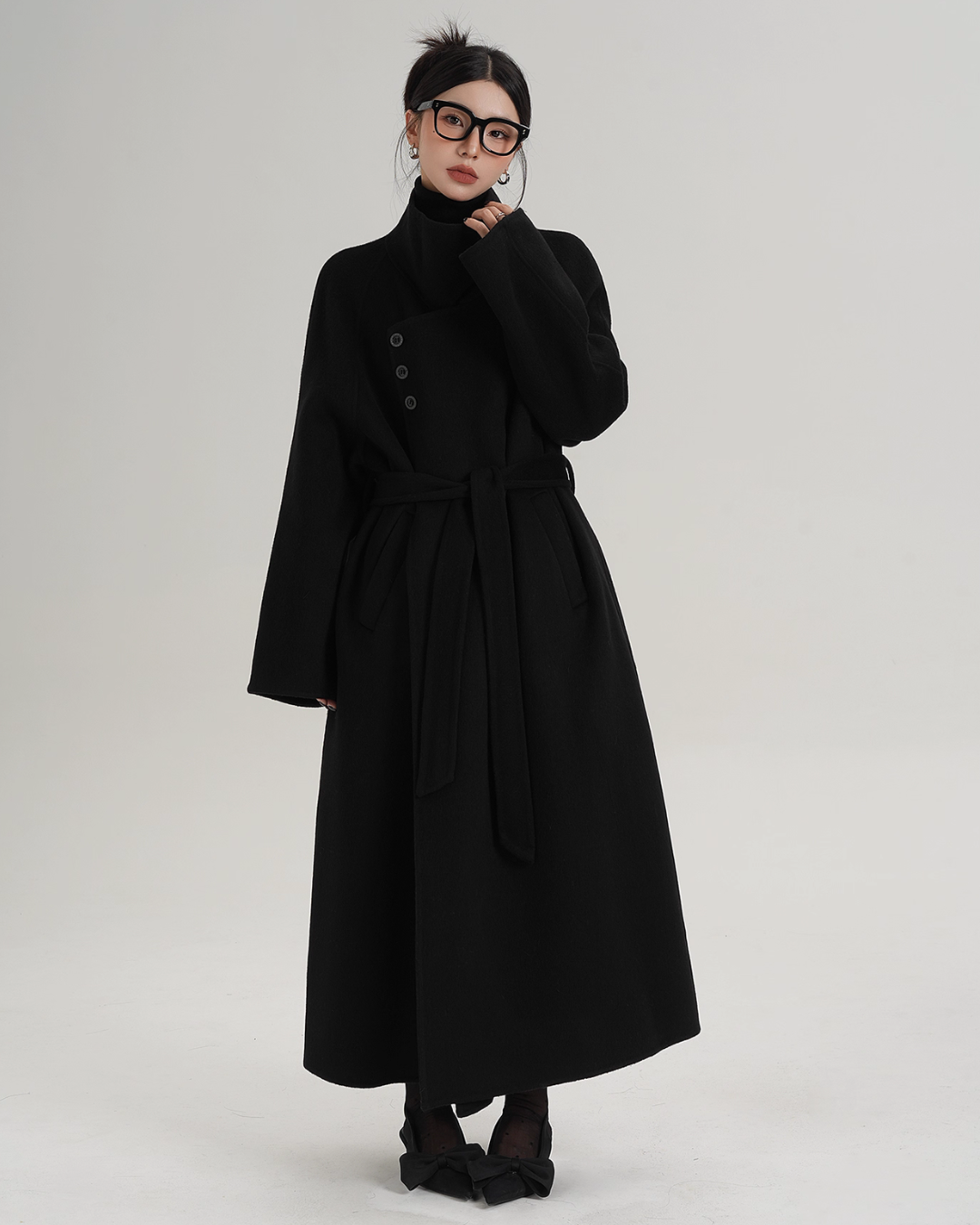 Stand Collar Long Coat SRS0368