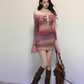 Off Shoulder Gradient Tight Dress LAS0026