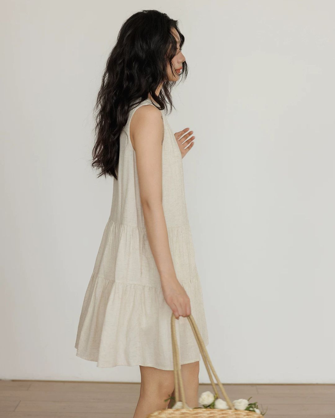 Sleeveless Tiered Mini Dress VAS0202