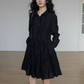 Polo Collar Long-Sleeve Dress VAS0190