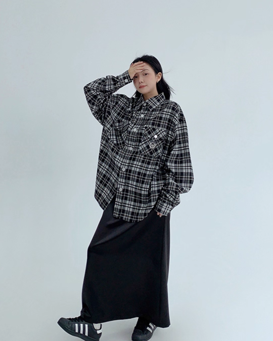 Oversized Check Shirt YLS0900