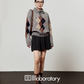 Argyle Knit Top / Navy Pleated Skirt LLA0560