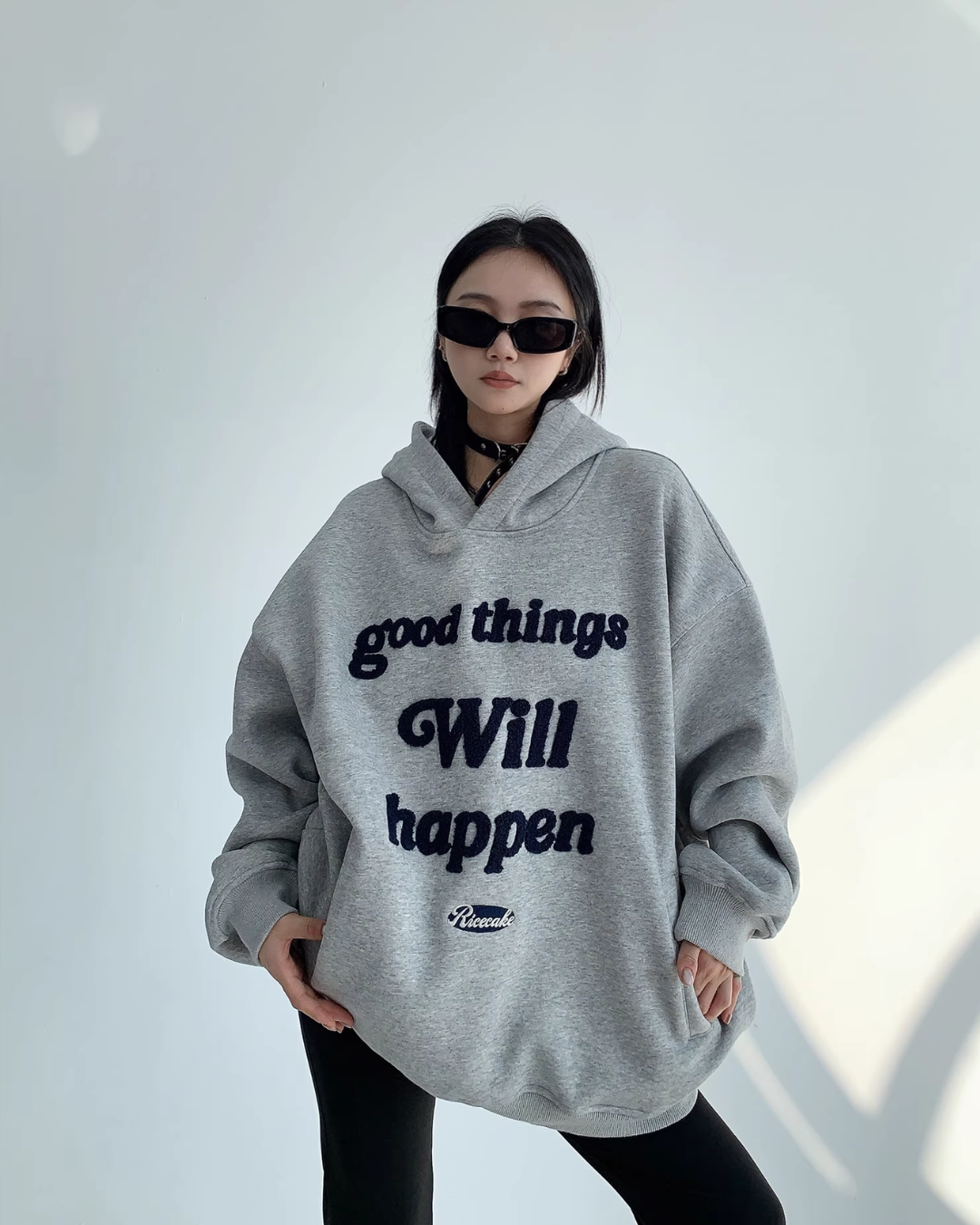 Logo Embroidered Sweatshirt Hoodie YLS0689