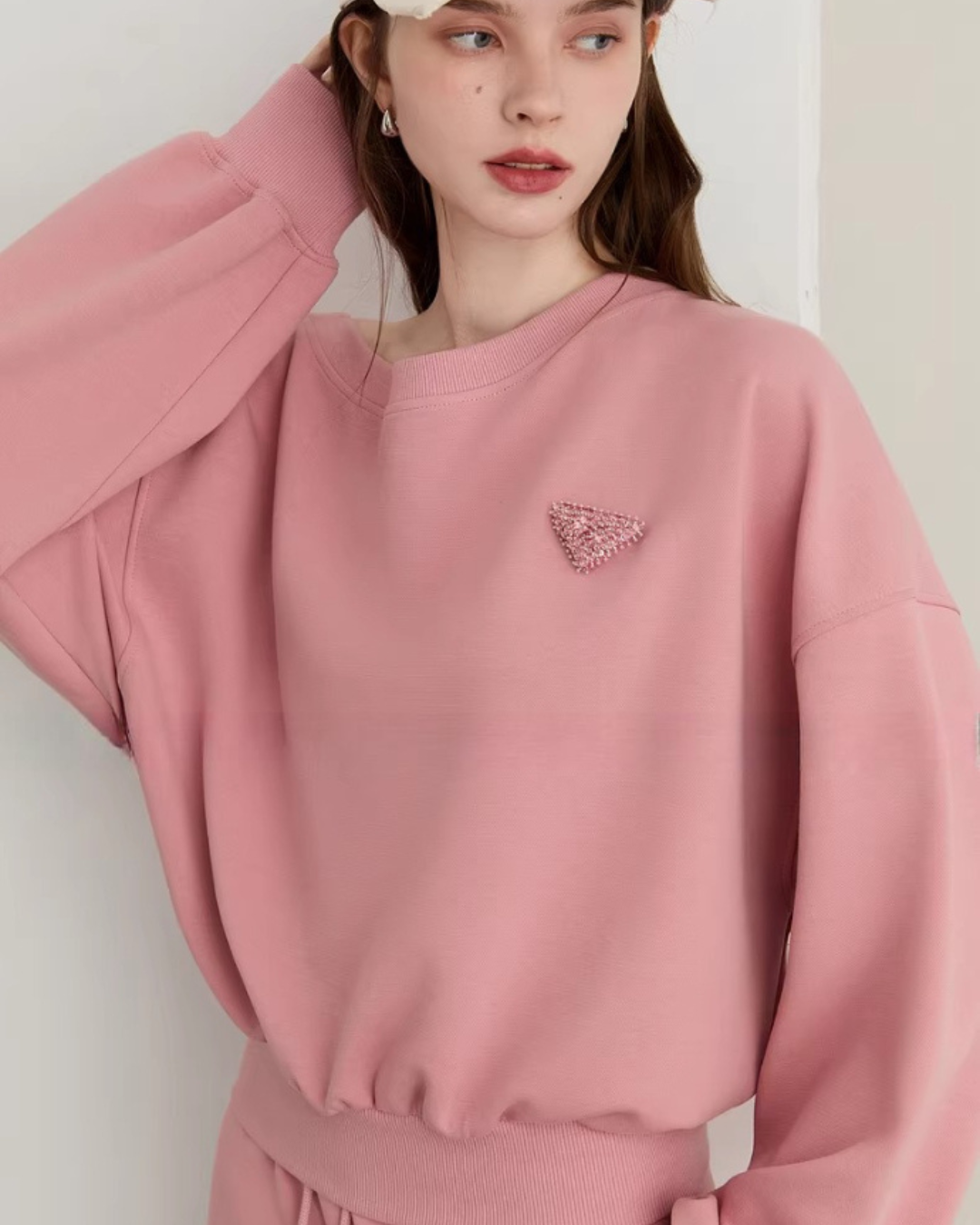 One-Shoulder Sweatshirt Top / Mini Skirt DPY0069