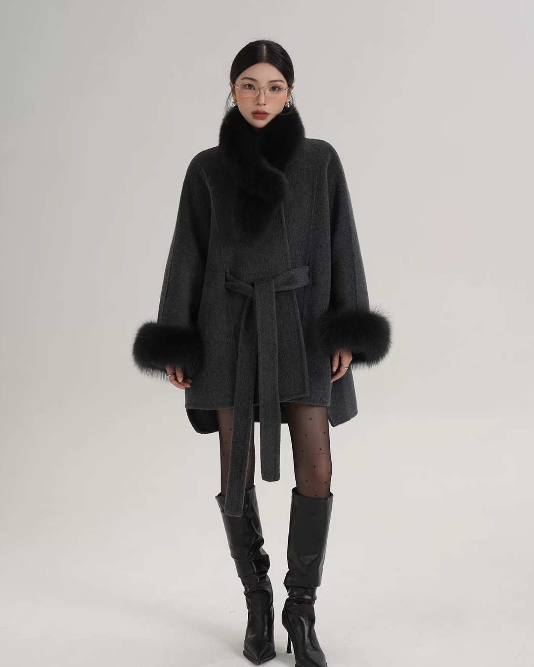 Fur Collar Cape Coat SRS0400