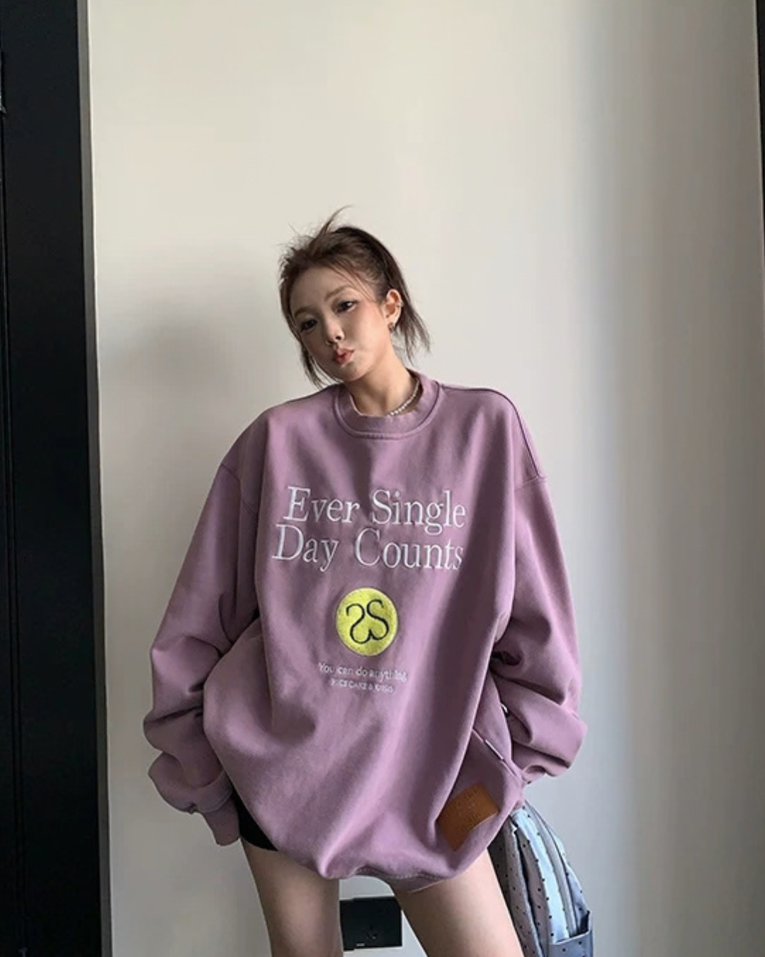 Letter Embroidered Pullover YLS1055