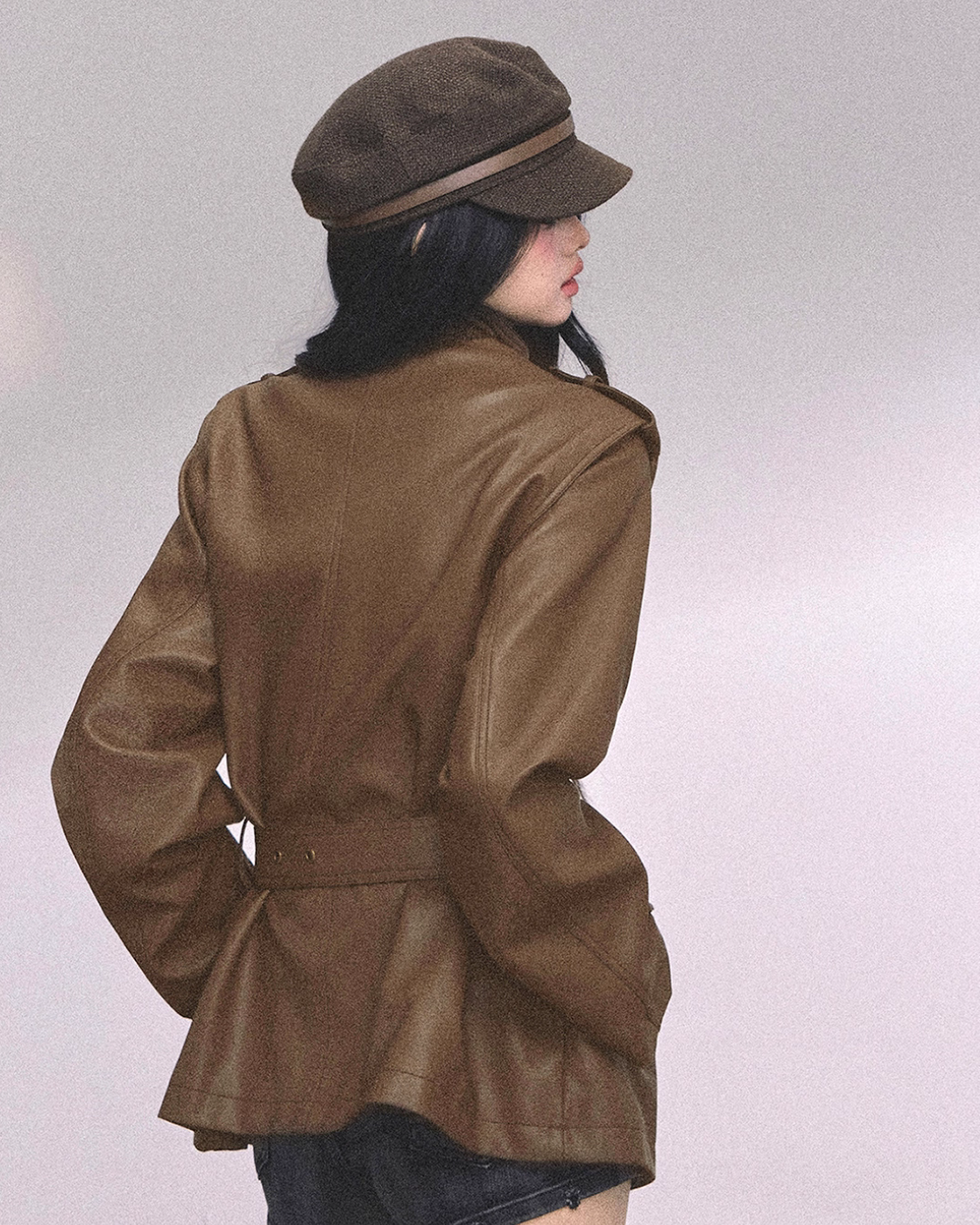 Retro Oversized Leather Jacket LAS0048