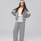 Double Zip Hood Jacket / Frill Docking Sweatpants ASG0017