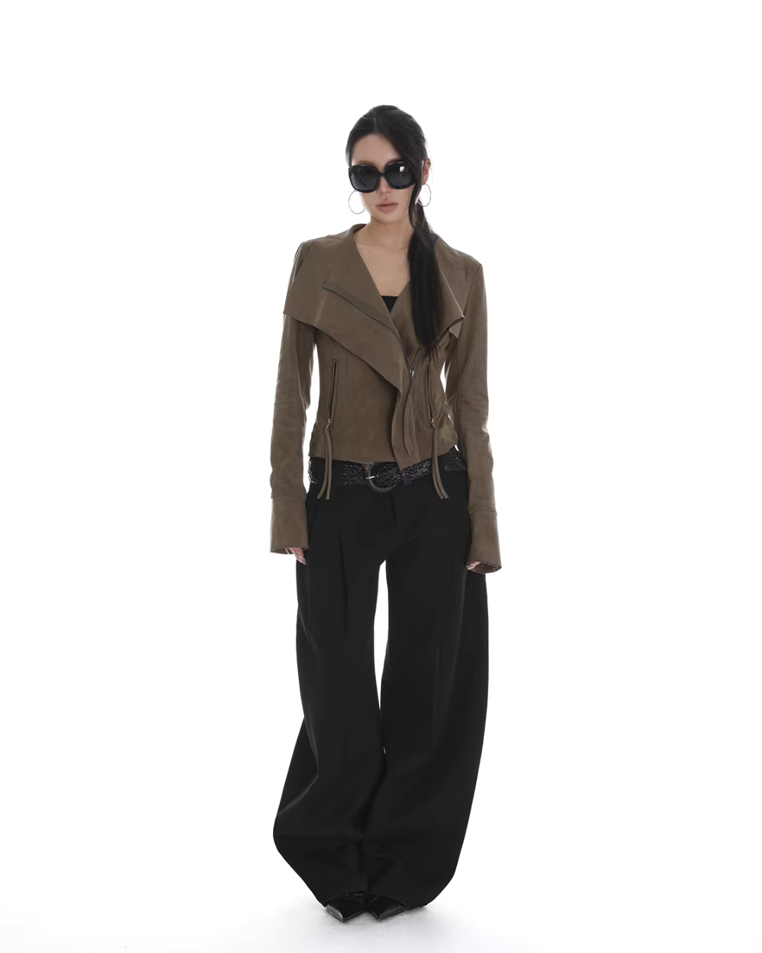 Suede Slim Short Jacket IMX0002