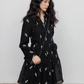 Flower Patterned Flare Dress VAS0146