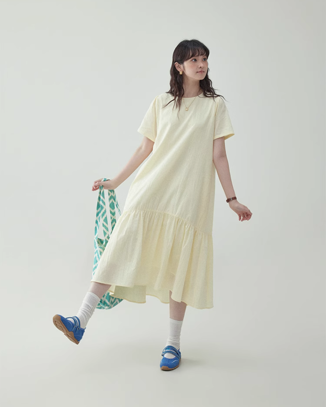 Round Neck Flare Long Dress AMU0030