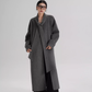 Tie Collar Long Coat SRS0384