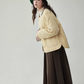 Wave Quilting Collarless Jacket AMU0045