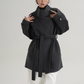 Half Turtleneck Black Coat SRS0320