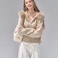 Hooded Fur Zip Knit Cardigan RCR0013