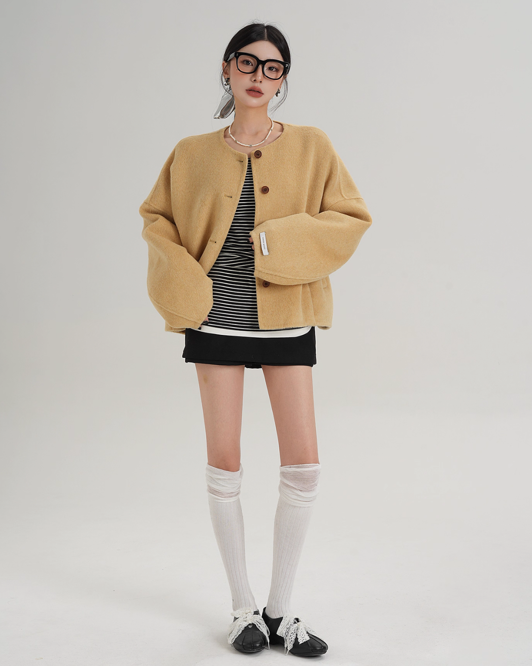 Crew Neck Knit Cardigan SRS0369