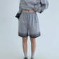 Gradient Loose Long Sleeve Top / Half Pants YLS0885