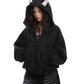 Ear Design Studded Hoodie BGS0022