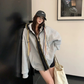 Colorful Drawcord Zip-Up Hoodie YLS1075