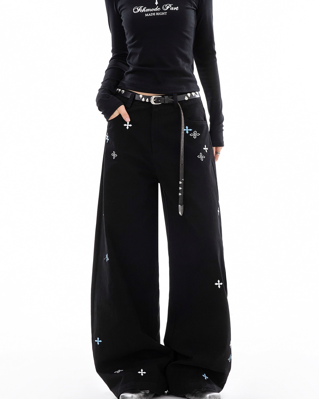 Vintage Embroidered Casual Pants ICM0097