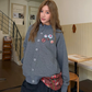 Waffle Badge Fleece-Lined Hoodie CYE0104