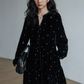 French Star Embroidery Velvet Dress VAS0128