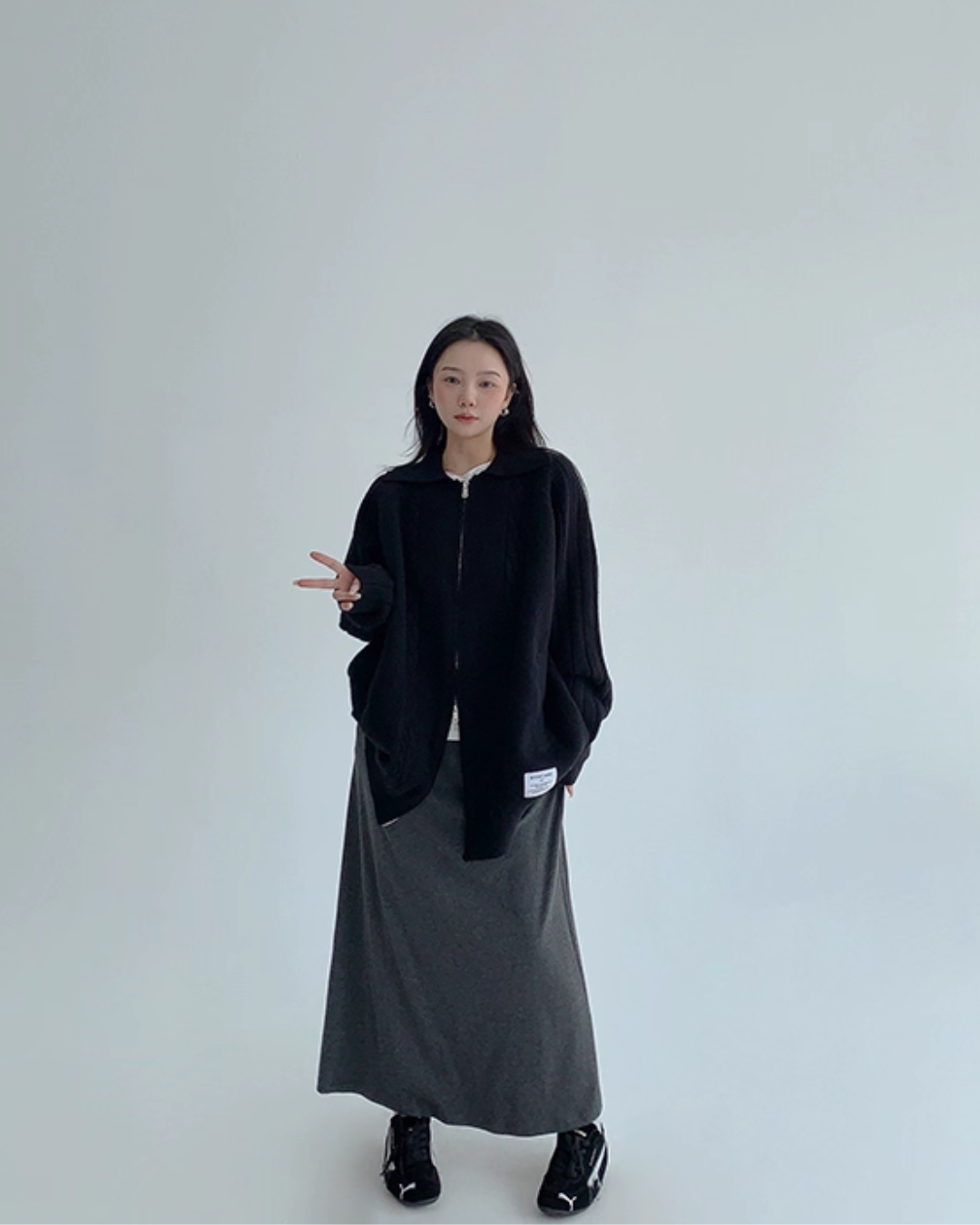 Double Zip Knit Cardigan YLS0974