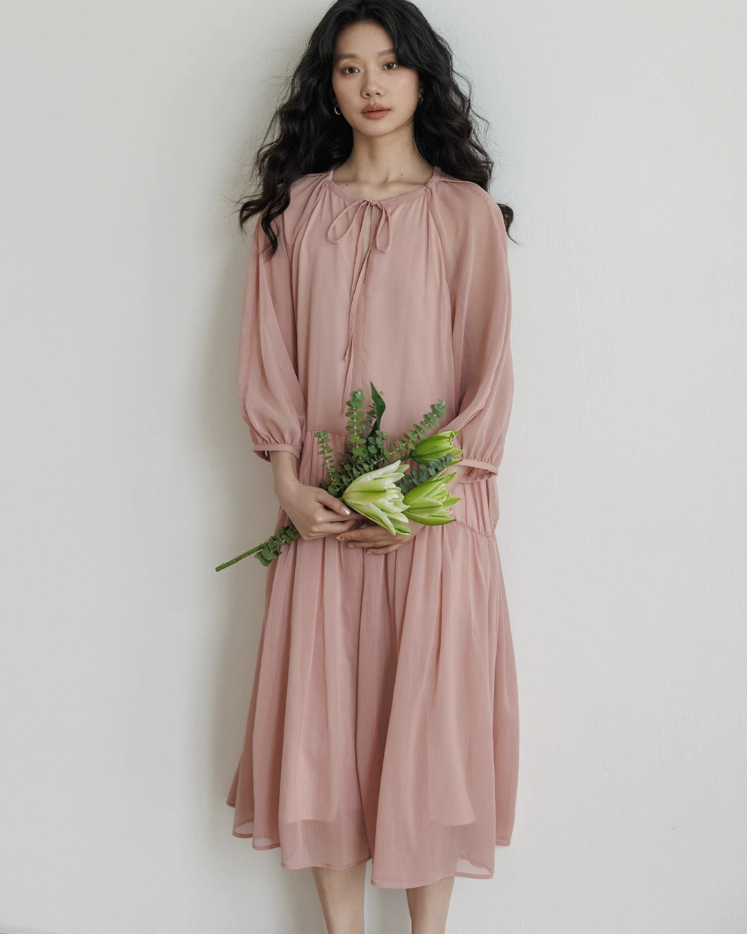 Feminine Tiered Long Dress VAS0197