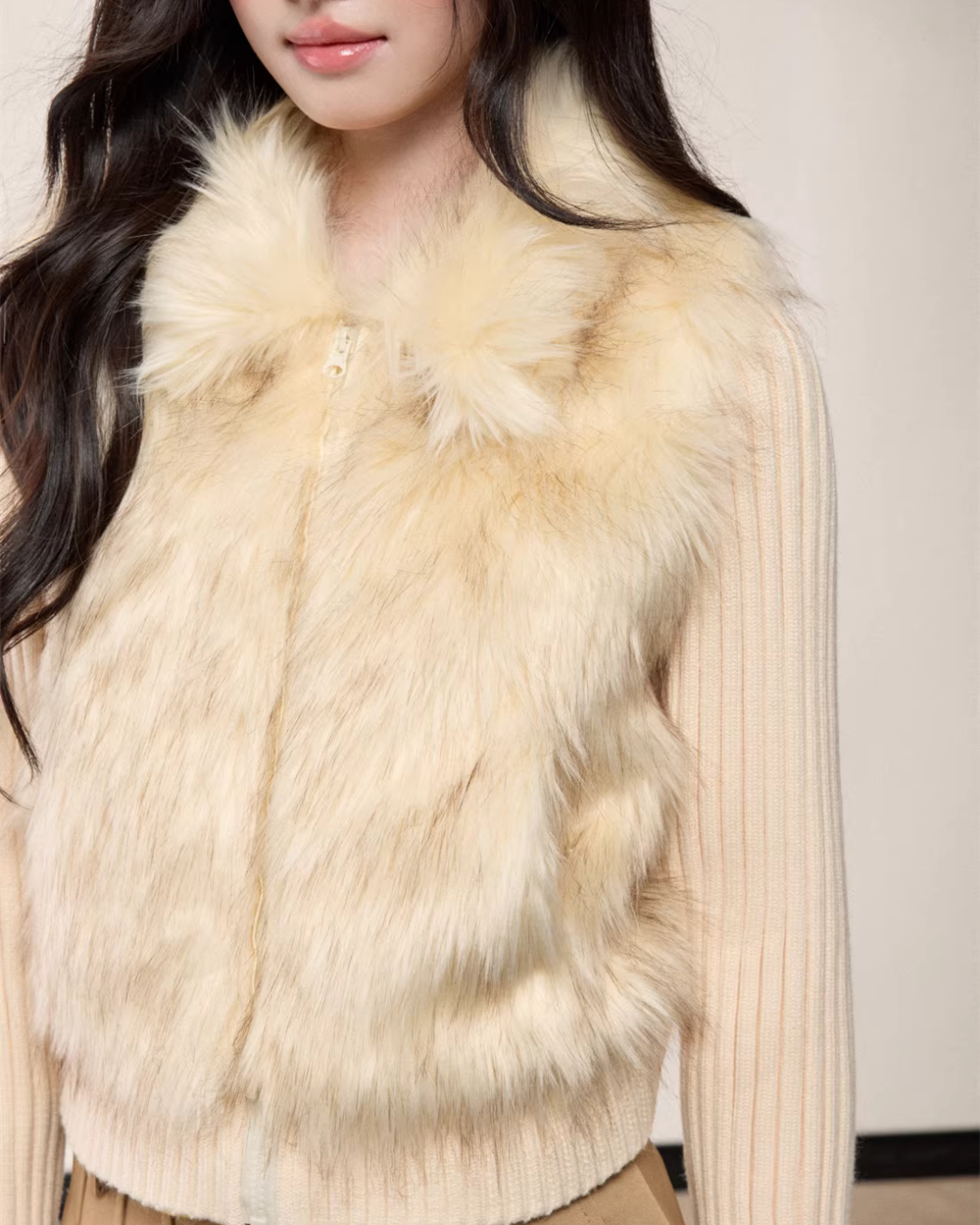 Fur Docking Knit Jacket MST0002