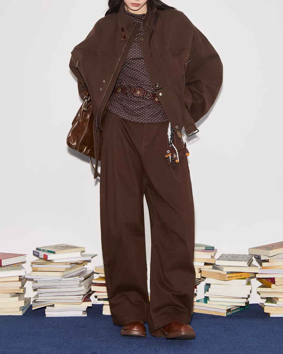 Vintage Oversized Biker Jacket / Cargo Pants / Half Skirt BBK0003