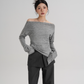 Off-Shoulder Long Sleeve Top SRS0354