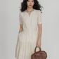 V-Neck Short Sleeve Dress VAS0135