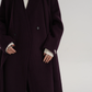 V-Neck Wool Long Coat SRS0387