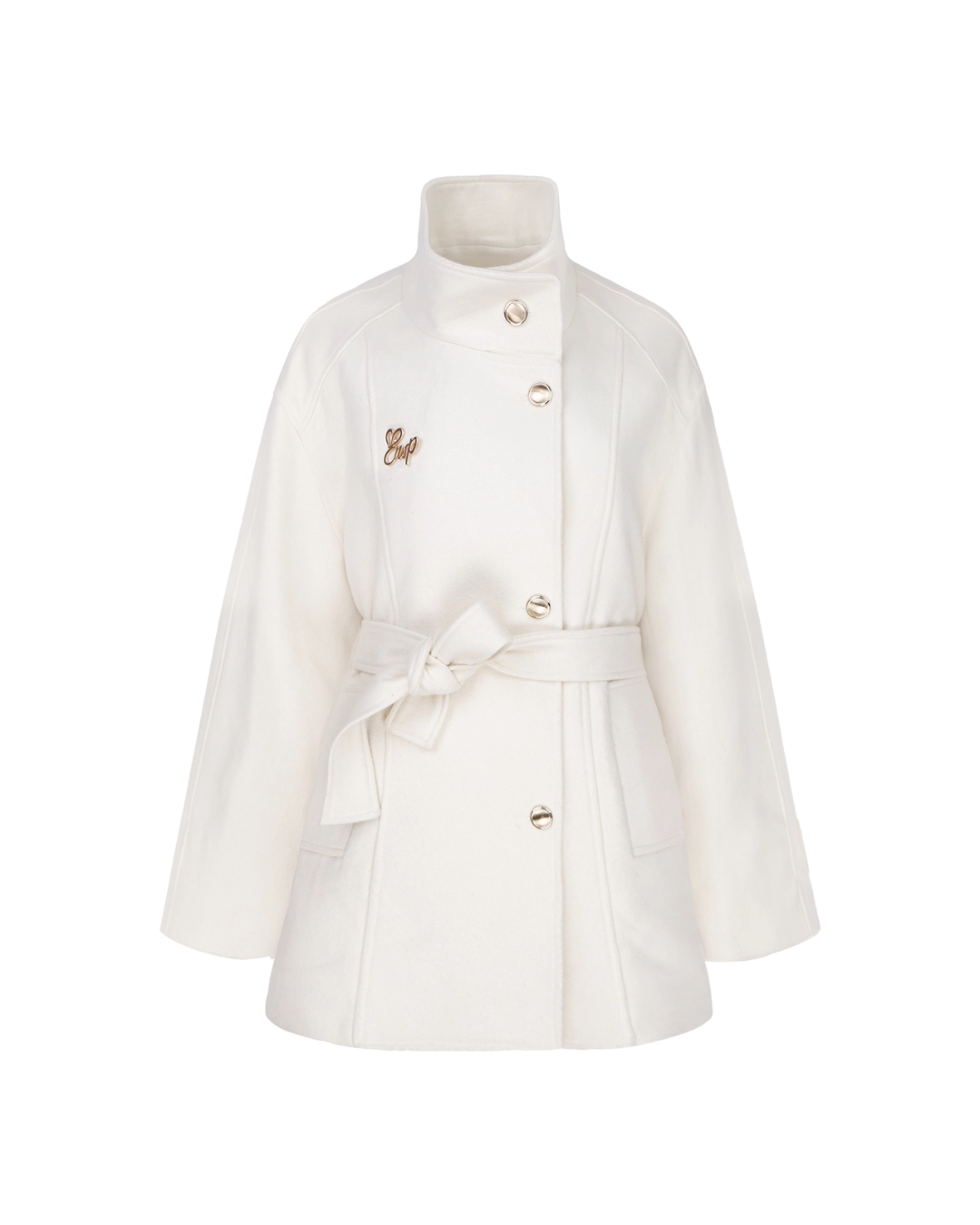 Stand Collar Gold Button Coat ELS0018