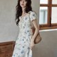 Puff Sleeve Floral Mini Dress  SMS0021